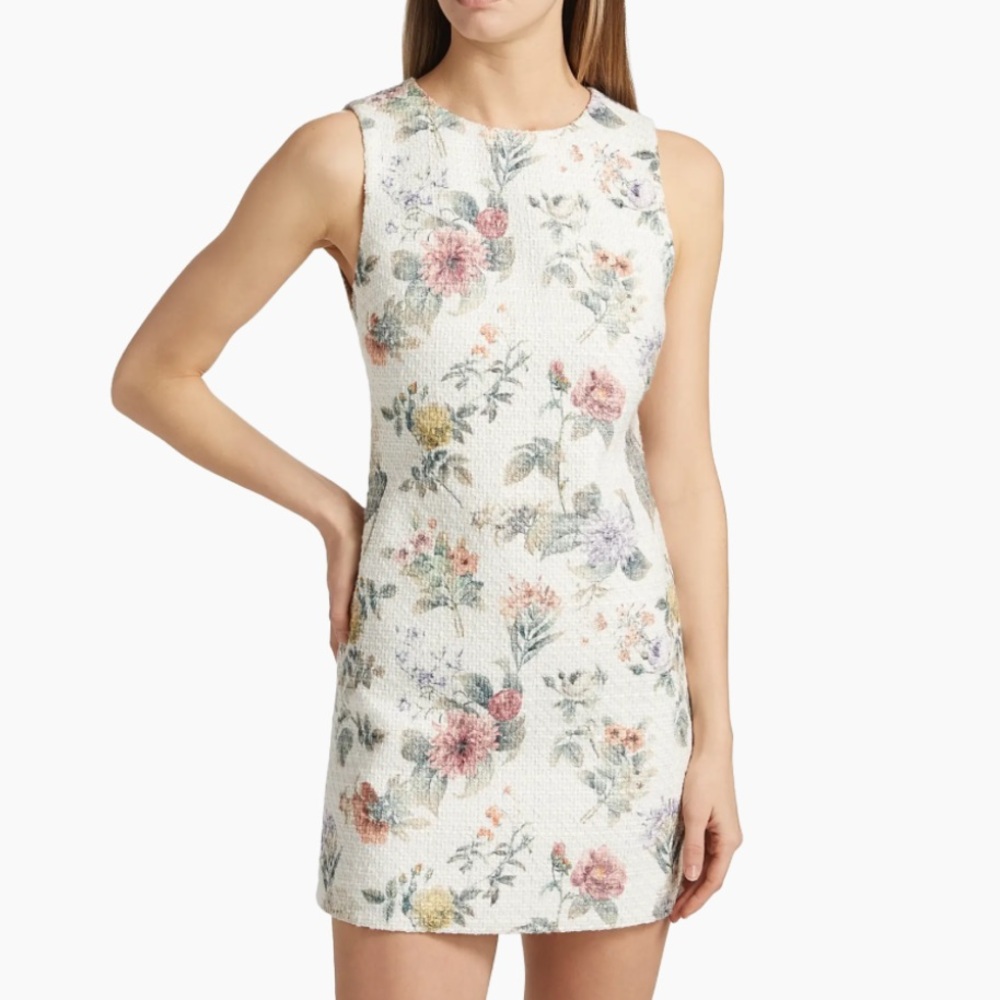 Alice + Olivia Clyde floral dress in Sweet Nothings